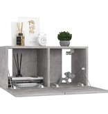 VidaXL Tv-hangmeubelen 3 st 60x30x30 cm betongrijs
