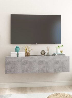 VidaXL Tv-hangmeubelen 2 st 60x30x30 cm betongrijs