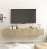 VidaXL Tv-hangmeubelen 3 st 60x30x30 cm sonoma eikenkleurig