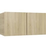 VidaXL Tv-hangmeubelen 3 st 60x30x30 cm sonoma eikenkleurig