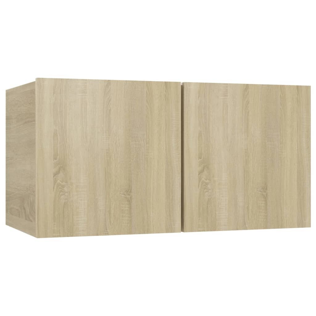 VidaXL Tv-hangmeubelen 3 st 60x30x30 cm sonoma eikenkleurig