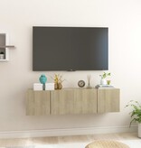 VidaXL Tv-hangmeubelen 2 st 60x30x30 cm sonoma eikenkleurig