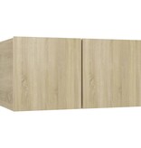VidaXL Tv-hangmeubelen 2 st 60x30x30 cm sonoma eikenkleurig