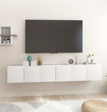 VidaXL TV-hangkasten 3 st 60x30x30 cm wit