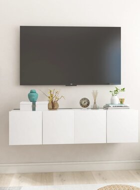 VidaXL Tv-hangmeubelen 2 st 60x30x30 cm wit