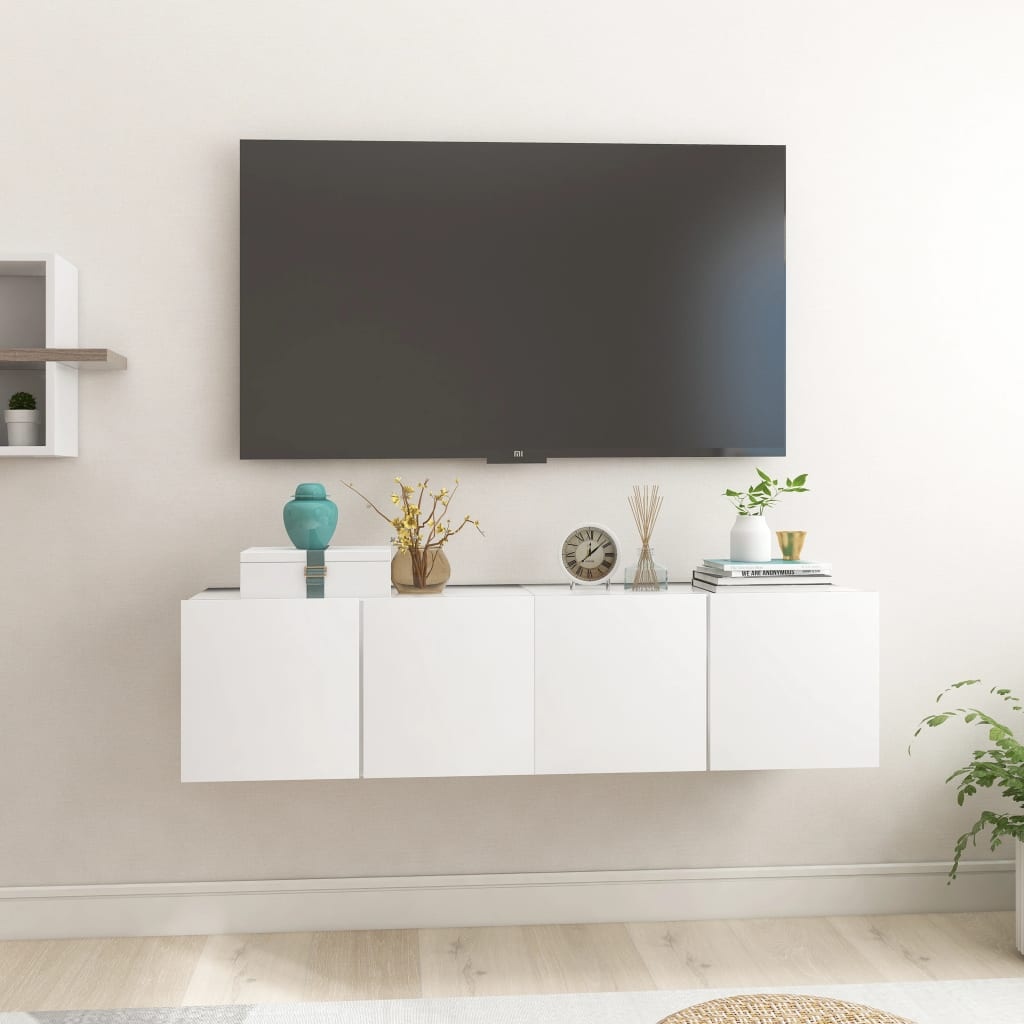 VidaXL Tv-hangmeubelen 2 st 60x30x30 cm wit