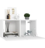VidaXL Tv-hangmeubelen 2 st 60x30x30 cm wit
