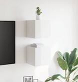 VidaXL Tv-wandmeubelen 2 st 30,5x30x30 cm hoogglans wit