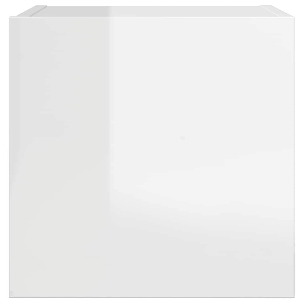 VidaXL Tv-wandmeubelen 2 st 30,5x30x30 cm hoogglans wit