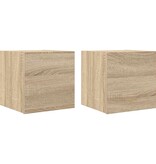 VidaXL Tv-wandmeubelen 2 st 30,5x30x30 cm sonoma eikenkleurig