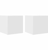 VidaXL Tv-wandmeubelen 2 st 30,5x30x30 cm wit