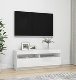 VidaXL Tv-meubel met LED-verlichting 100x35x40 cm hoogglans wit