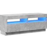 VidaXL Tv-meubel met LED-verlichting 100x35x40 cm betongrijs