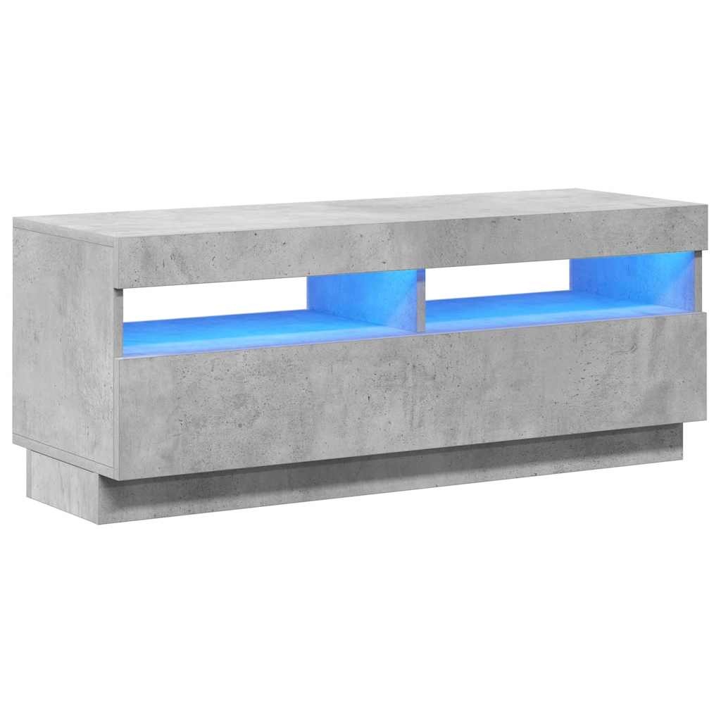 VidaXL Tv-meubel met LED-verlichting 100x35x40 cm betongrijs