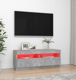 VidaXL Tv-meubel met LED-verlichting 100x35x40 cm betongrijs