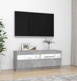 VidaXL Tv-meubel met LED-verlichting 100x35x40 cm betongrijs