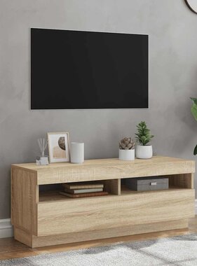 VidaXL Tv-meubel met LED-verlichting 100x35x40 cm sonoma eikenkleurig
