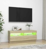 VidaXL Tv-meubel met LED-verlichting 100x35x40 cm sonoma eikenkleurig