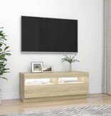VidaXL Tv-meubel met LED-verlichting 100x35x40 cm sonoma eikenkleurig