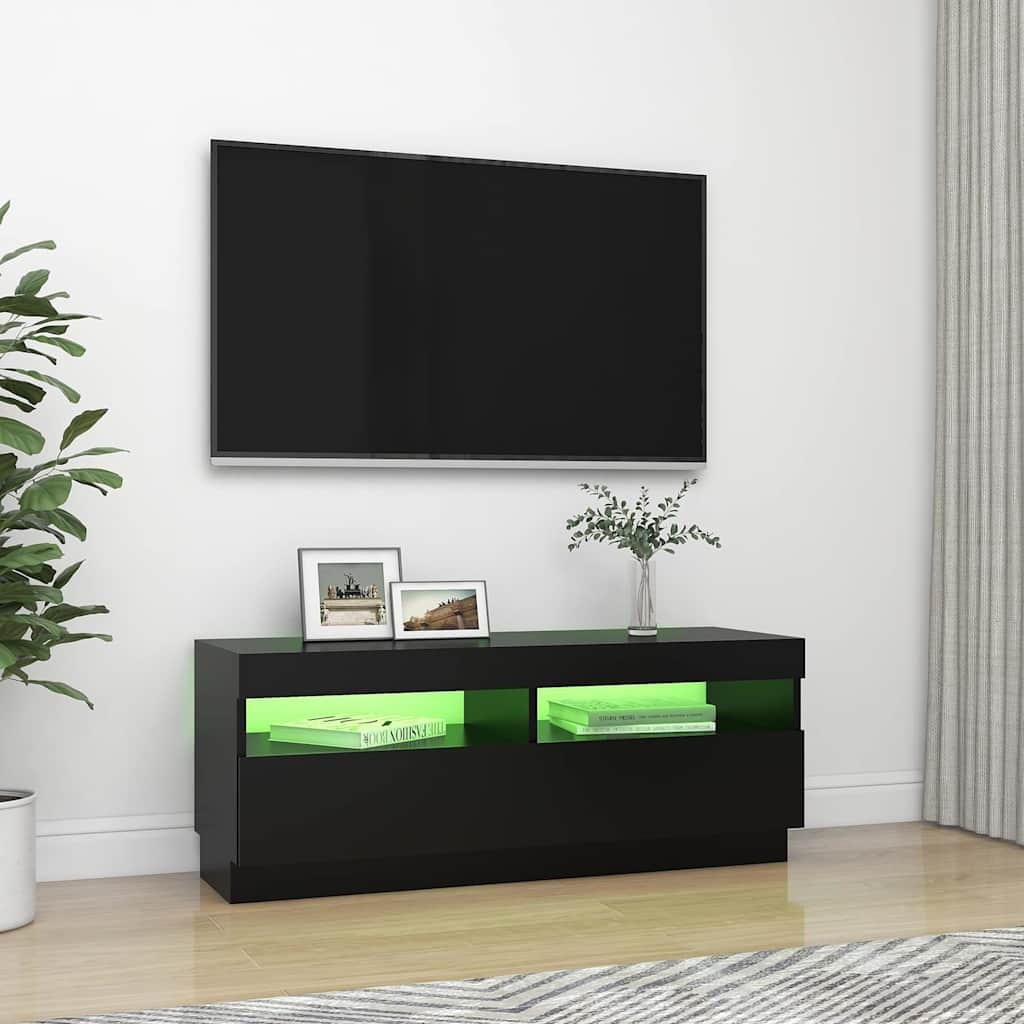 VidaXL Tv-meubel met LED-verlichting 100x35x40 cm zwart
