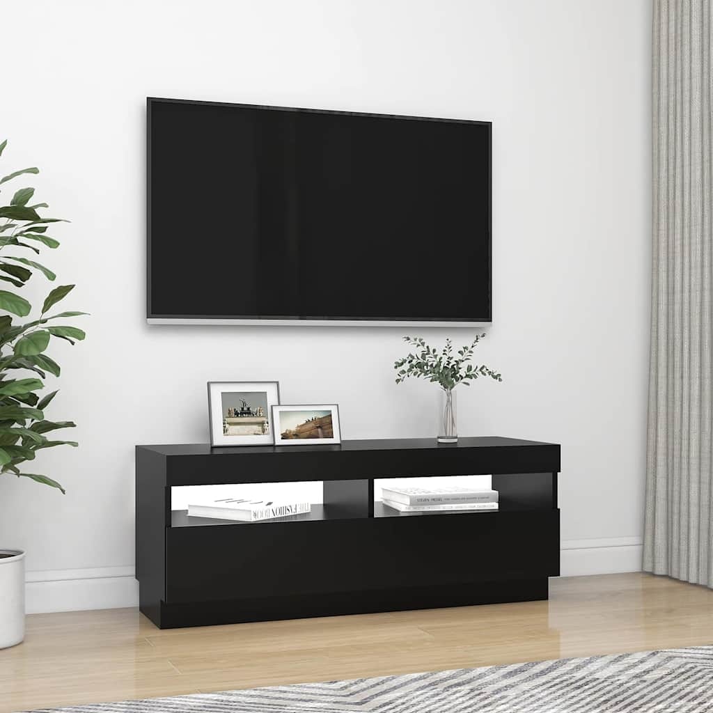 VidaXL Tv-meubel met LED-verlichting 100x35x40 cm zwart