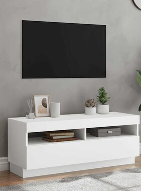 VidaXL Tv-meubel met LED-verlichting 100x35x40 cm wit