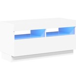 VidaXL Tv-meubel met LED-verlichting 80x35x40 cm hoogglans wit