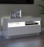 VidaXL Tv-meubel met LED-verlichting 80x35x40 cm hoogglans wit