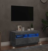 VidaXL Tv-meubel met LED-verlichting 80x35x40 cm betongrijs