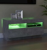 VidaXL Tv-meubel met LED-verlichting 80x35x40 cm betongrijs