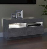VidaXL Tv-meubel met LED-verlichting 80x35x40 cm betongrijs