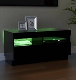VidaXL Tv-meubel met LED-verlichting 80x35x40 cm zwart