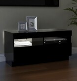 VidaXL Tv-meubel met LED-verlichting 80x35x40 cm zwart