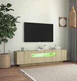 VidaXL Tv-meubel met LED-verlichting 160x35x40 cm sonoma eikenkleurig