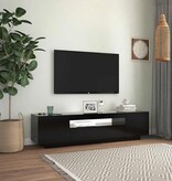 VidaXL Tv-meubel met LED-verlichting 160x35x40 cm zwart