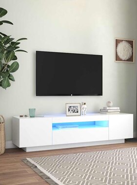 VidaXL Tv-meubel met LED-verlichting 160x35x40 cm wit
