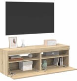 VidaXL Tv-meubelen 2 st LED-verlichting 60x35x40 cm sonoma eikenkleur