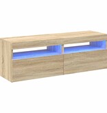 VidaXL Tv-meubelen 2 st LED-verlichting 60x35x40 cm sonoma eikenkleur