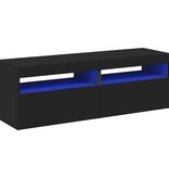 VidaXL Tv-meubelen 2 st met LED-verlichting 60x35x40 cm zwart