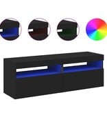 VidaXL Tv-meubelen 2 st met LED-verlichting 60x35x40 cm zwart