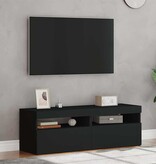 VidaXL Tv-meubelen 2 st met LED-verlichting 60x35x40 cm zwart