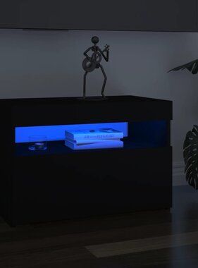 VidaXL Tv-meubel met LED-verlichting 60x35x40 cm zwart