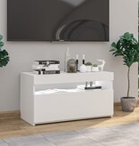 VidaXL Tv-meubel met LED-verlichting 75x35x40 cm hoogglans wit