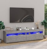 VidaXL Tv-meubelen 2 st met LED-verlichting 75x35x40 cm betongrijs