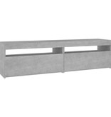 VidaXL Tv-meubelen 2 st met LED-verlichting 75x35x40 cm betongrijs
