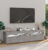 VidaXL Tv-meubelen 2 st met LED-verlichting 75x35x40 cm betongrijs