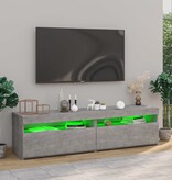 VidaXL Tv-meubelen 2 st met LED-verlichting 75x35x40 cm betongrijs