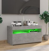 VidaXL Tv-meubel met LED-verlichting 75x35x40 cm betongrijs