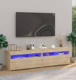 VidaXL Tv-meubelen 2 st met LED-verlichting 75x35x40 cm sonoma eiken
