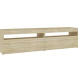 VidaXL Tv-meubelen 2 st met LED-verlichting 75x35x40 cm sonoma eiken